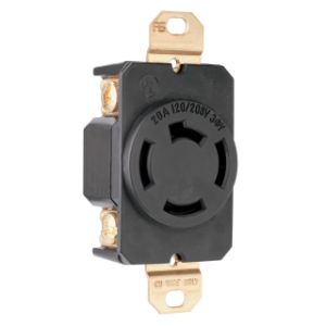 PASS AND SEYMOUR 7410 Single Locking Receptacle, 20A, 120V | CH3ZGT