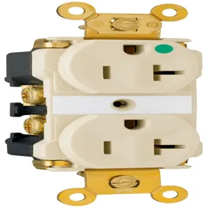 PASS AND SEYMOUR 8300-IMRI Extra Heavy Duty Duplex Receptacle, Hospital Grade MRI, 20A, 125V, Ivory | CH4CZZ