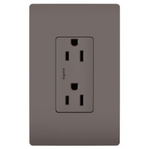 PASS AND SEYMOUR 885-TR Duplex Receptacle Outlet, Tamper Resistant, 1.29 Inch Width, Brown | CH4JHP