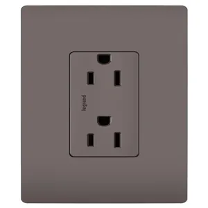 PASS AND SEYMOUR 885-TR Duplex Receptacle Outlet, Tamper Resistant, 1.29 Inch Width, Brown | CH4JHP