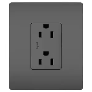 PASS AND SEYMOUR 885-TRBK Duplex Receptacle Outlet, Tamper Resistant, 1.29 Inch Width | CH4JHU