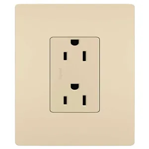 PASS AND SEYMOUR 885-TRI Duplex Receptacle Outlet, Tamper Resistant, 1.29 Inch Width, Ivory | CH4JHR