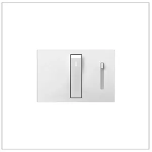 PASS AND SEYMOUR ADWR1103H-W4 Incandescent/Halogen Whisper Dimmer, 120V, 1100W | CH4AJB