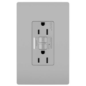 PASS AND SEYMOUR AFGF152TRGRY GFCI Receptacle, Tamper Resistant, 15A | CH4HXQ
