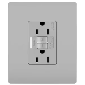 PASS AND SEYMOUR AFGF152TRGRY GFCI Receptacle, Tamper Resistant, 15A | CH4HXQ