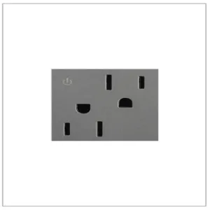 PASS AND SEYMOUR ARCD-152M10 Power Outlet, Dual Control, Tamper Resistant, 15A, 125V | CH4AJU