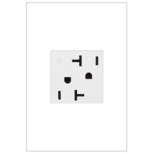 PASS AND SEYMOUR ARCD202-W10 Power Outlet, Dual Control, Tamper Resistant, 20A, 125V | CH4AKU