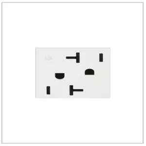 PASS AND SEYMOUR ARCD202-W10 Power Outlet, Dual Control, Tamper Resistant, 20A, 125V | CH4AKU