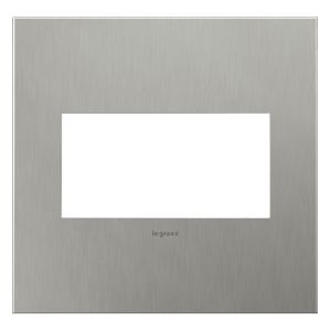 PASS AND SEYMOUR AWC2G-BS4 Wall Plate, Brushed Stainless Steel, 2 Gang, Screwless | CH4AMZ