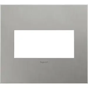 PASS AND SEYMOUR AWC2G-BS4 Wall Plate, Brushed Stainless Steel, 2 Gang, Screwless | CH4AMZ