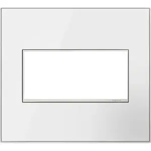 PASS AND SEYMOUR AWM-2GMWW4 Wall Plate, Screwless, 2 Gang, Mirror White | CH4ARB