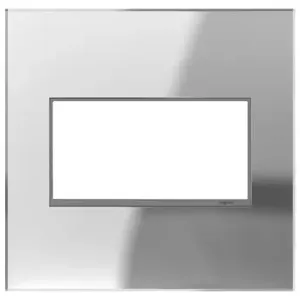 PASS AND SEYMOUR AWM2GMR1 Wall Plate, Screwless, 2 Gang, Mirror White | CH4AQQ