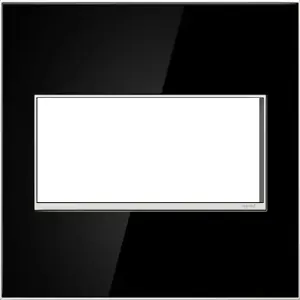 PASS AND SEYMOUR AWM3G-MB4 Wall Plate, Screwless, 2 Gang, Mirror Black | CH4AQJ