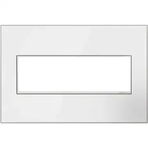 PASS AND SEYMOUR AWM3G-MW4 Wall Plate, Screwless, 3 Gang, Mirror White | CH4AQV