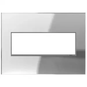 PASS AND SEYMOUR AWM3GMR1 Wall Plate, Screwless, 3 Gang, Mirror White | CH4AQP