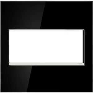 PASS AND SEYMOUR AWM4G-MB4 Wall Plate, Screwless, 4 Gang, Mirror Black | CH4AQF