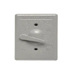 PASS AND SEYMOUR CA1-GL Cast Weatherproof Toggle Switch Cover with Actuating Lever, Gray | CH4BMQ