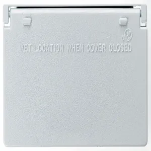 PASS AND SEYMOUR CA26-WH Cast Weatherproof Cover, Decorator, White | CH4BMA