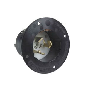 PASS AND SEYMOUR CS8375 Flanged Inlet, 3 Way, 250V, Gray | CH4BLB