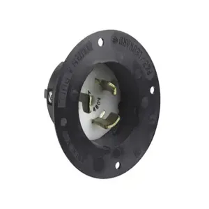 PASS AND SEYMOUR CS8475 Flanged Inlet, 2 Pole, 480V, Gray | CH4BLA