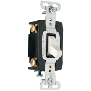 PASS AND SEYMOUR CSB15AC4-LA Toggle Switch, 120V, 4 Way, Light Almond | CH4DJG