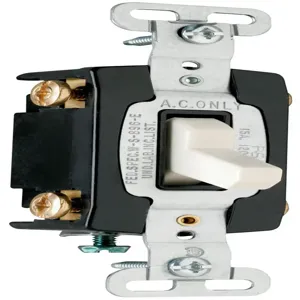 PASS AND SEYMOUR CSB15AC4-LA Toggle Switch, 120V, 4 Way, Light Almond | CH4DJG