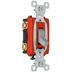 PASS AND SEYMOUR CSB20AC3-GRY Toggle Switch, 120V, 3 Way, Gray | CH4DHT