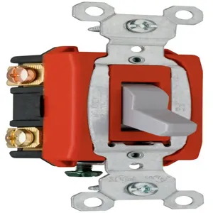 PASS AND SEYMOUR CSB20AC3-GRY Toggle Switch, 120V, 3 Way, Gray | CH4DHT