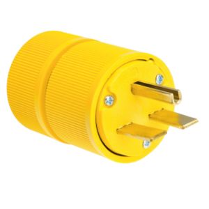 PASS AND SEYMOUR D0631 Gator Grip Plug, Yellow | CH4DFD