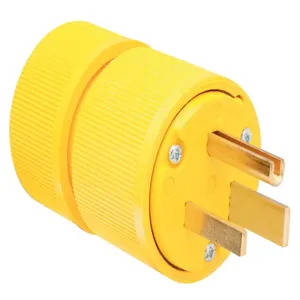 PASS AND SEYMOUR D0651 Gator Grip Plug, Yellow | CH4DEY