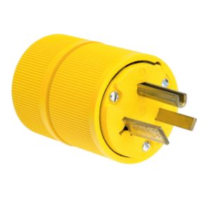 PASS AND SEYMOUR D0751 Gator Grip Plug, Yellow | CH4DFB