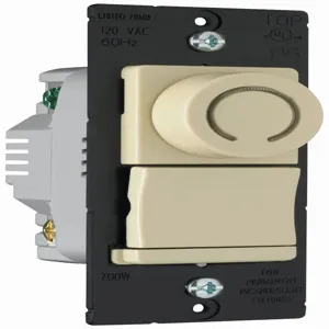 PASS AND SEYMOUR DR703P-IV Decorator Rotary Dimmer, 120V, Ivory | CH4CPU