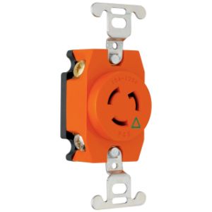 PASS AND SEYMOUR IG4710 Single Receptacle, 15A, Isolated Ground, Orange | CH3YQZ