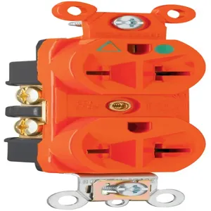 PASS AND SEYMOUR IG8800 Isolated Ground Receptacle, Back And Side Wire, 20A, 250V, Orange | CH4EKR