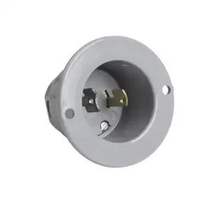 PASS AND SEYMOUR L0115 Flanged Inlet, 15A, 125V, Gray | CH3YQL