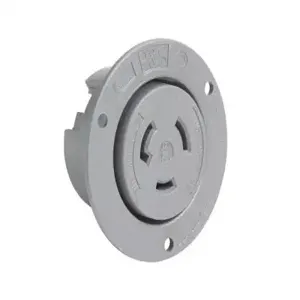 PASS AND SEYMOUR L1020-FO Flanged Outlet, 20A, Gray, 125V, 3 Wire | CH3ZDC