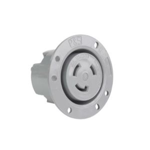 PASS AND SEYMOUR L1030-FO Flanged Outlet, 30A, Gray, 125V, 3 Wire | CH3ZVE