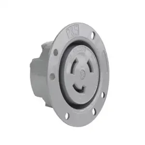 PASS AND SEYMOUR L1030-FO Flanged Outlet, 30A, Gray, 125V, 3 Wire | CH3ZVE