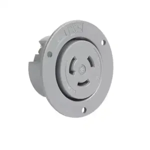 PASS AND SEYMOUR L1120-FO Flanged Outlet, 20A, Gray, 250V, 3 Wire | CH3ZDE