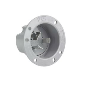 PASS AND SEYMOUR L1230-FI Flanged Inlet, 30A, 480V, Gray | CH3ZVM