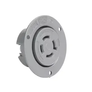 PASS AND SEYMOUR L1420-FO Flanged Outlet, 20A, Gray, 125V, 10-18 Awg, 4 Wire | CH3ZDL