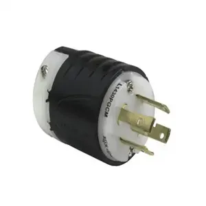 PASS AND SEYMOUR L1430-PGCM Ground Continuity Monitoring Plug, Black And White, 30A, 125/250V | CH4DPP