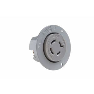 PASS AND SEYMOUR L1520-FO Flanged Outlet, 20A, Gray, 250V, 10-18 Awg, 4 Wire | CH3ZDP
