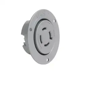 PASS AND SEYMOUR L1620-FO Flanged Outlet, 20A, Gray, 480V, 10-18 Awg, 4 Wire | CH3ZDU