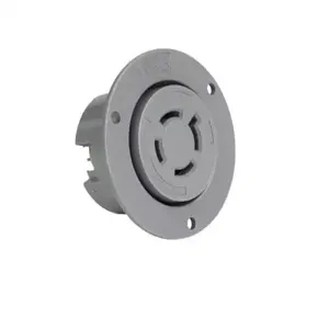 PASS AND SEYMOUR L1820-FO Flanged Outlet, 20A, Gray, 120V, 4 Wire | CH3ZDY