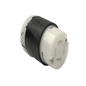 PASS AND SEYMOUR L1920-C Locking Connector, 20A, 277V, Black Back, White Front | CH3ZCN