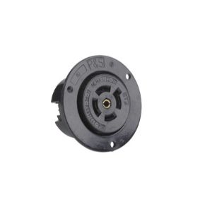 PASS AND SEYMOUR L2220-FOBK Flanged Outlet, 20A, Black | CH3ZEM