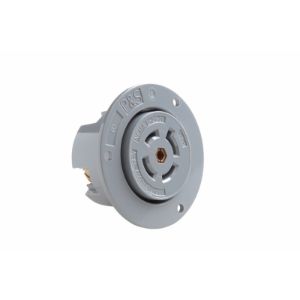 PASS AND SEYMOUR L2320-FO Flanged Outlet, 20A, Gray, 347V, 5 Wire | CH3ZET
