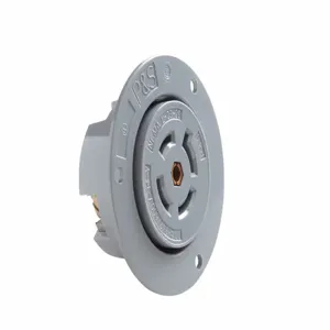 PASS AND SEYMOUR L2320-FO Flanged Outlet, 20A, Gray, 347V, 5 Wire | CH3ZET