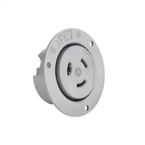 PASS AND SEYMOUR L3720-FO Flanged Outlet, 20A, Gray, 347V, 3 Wire | CH3ZEX